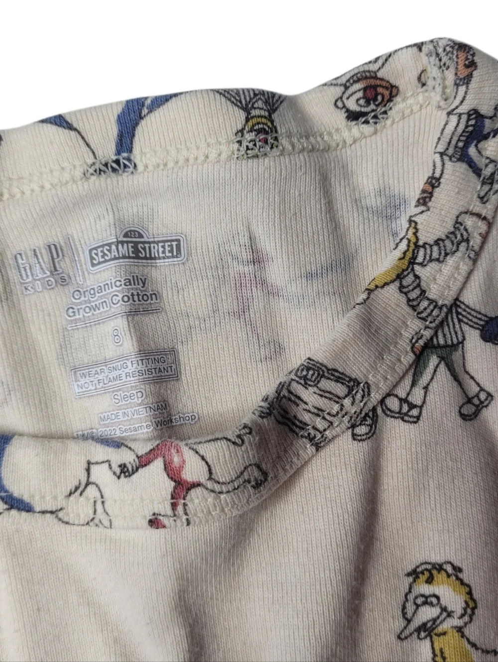GapKids | Sesame Street 100% Organic Cotton PJ Set Size 8